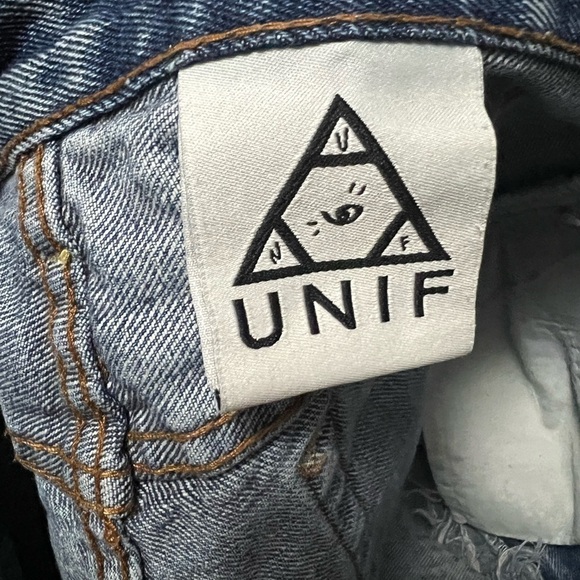 UNIF High Waist Cut Off Denim Shorts Size 26 - Picture 8 of 9